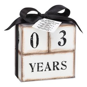 GANZ White and Black Baby Perpetual Calendar